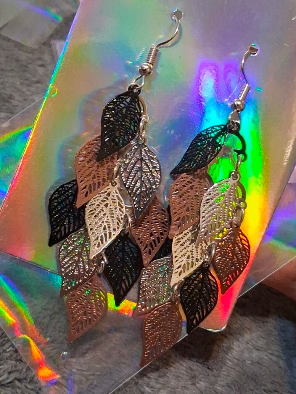 $8 Each Or Bundle 5/$20 Brown & Black Leaf Dangle Earrings